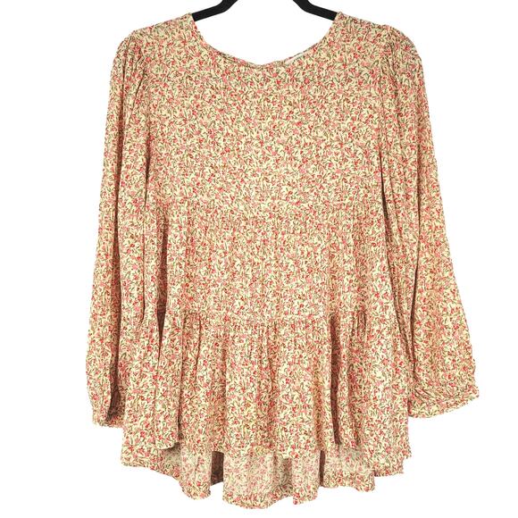 AEO American Eagle Breezy Spring Boho Tunic in Floral, Size Small, ECU - Picture 3 of 16